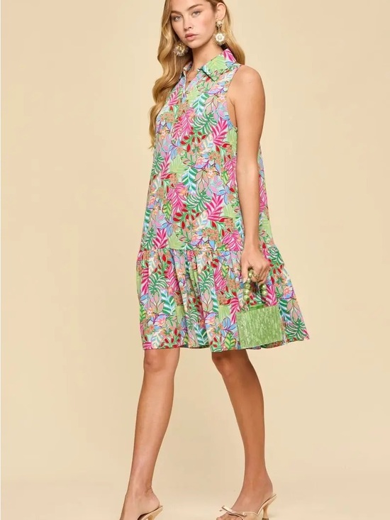 Dear Scarlett Dresses & Skirts - Dear Scarlett Coral Sands Tropical Print Dress